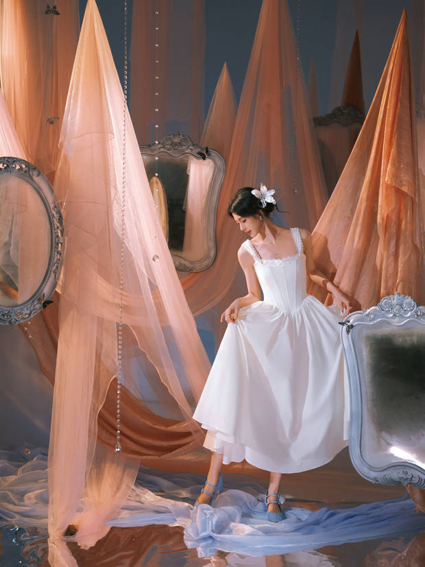 白裙鞠婧祎,回眸间散发优雅 -3 白裙鞠婧祎,回眸间散发优雅 -3